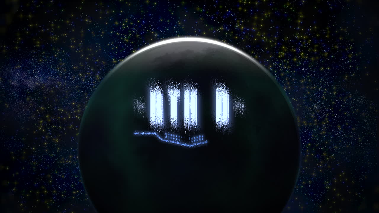 día de la tierra con luna y estrellas archivadas en galaxia.