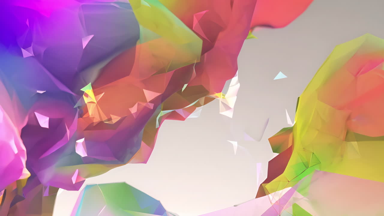 Animating colorful abstract shapes and geometric patterns in vibrant motion, copy space, looping , s