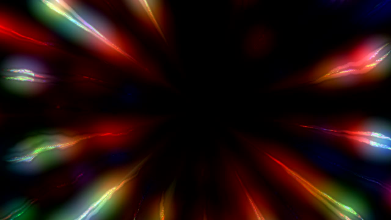 rayas de luz brillantes de color en el estiramiento de la perspectiva