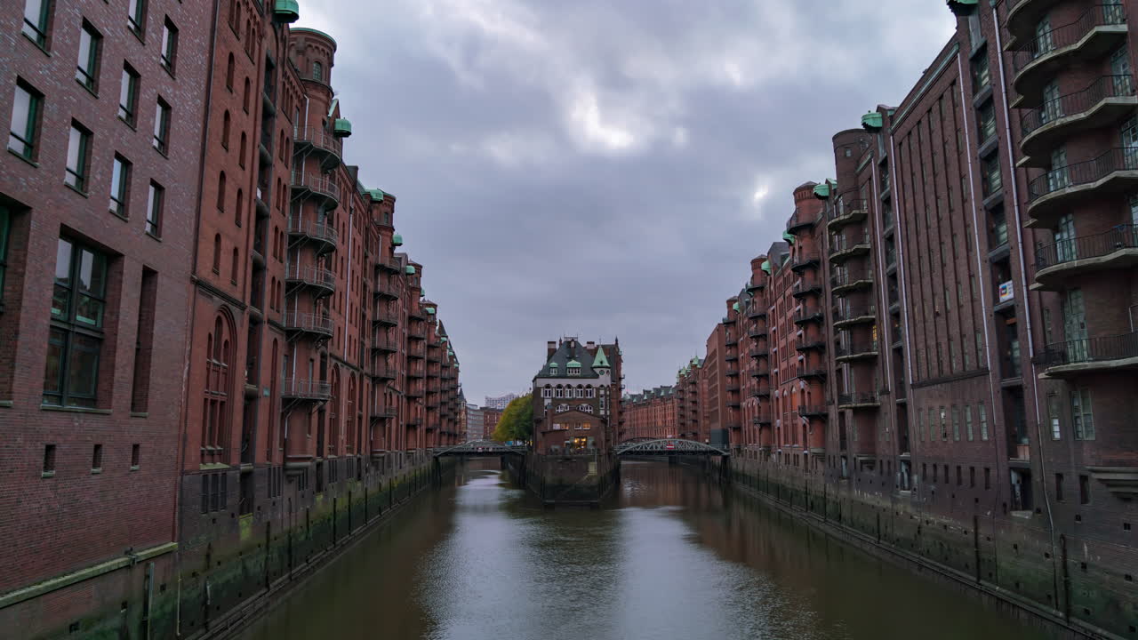 Hamburg Landmark Skyline at Dusk
