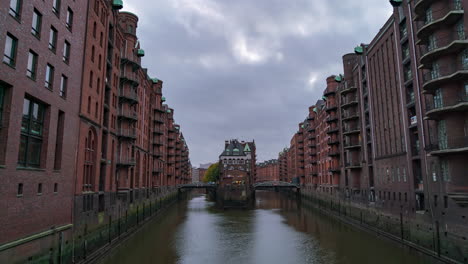 hamburg landmark skyline at dusk