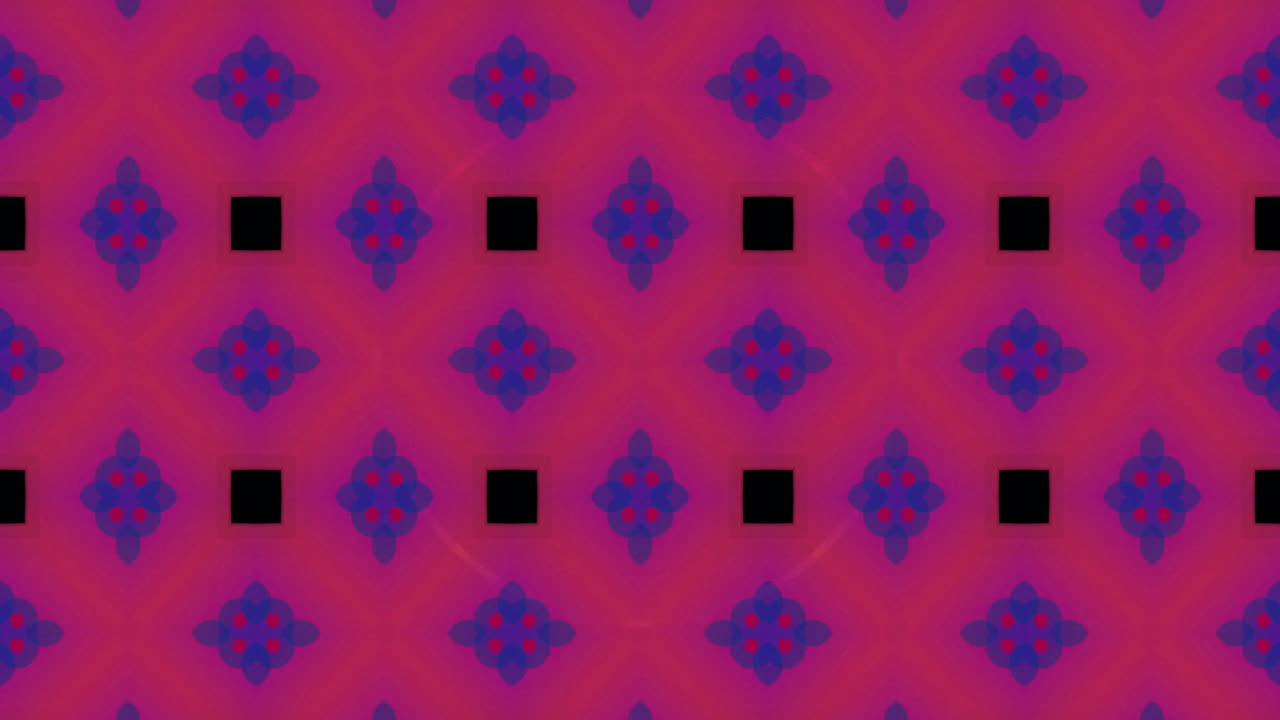 patrones geométricos con cuadrados púrpuras y animación de círculos