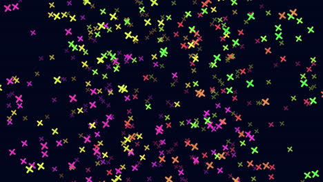 vibrant cross pattern on black burst of colorful elegance