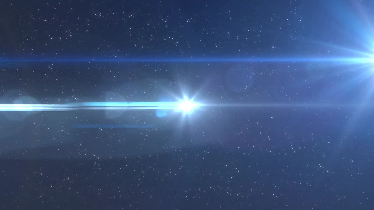 animación de puntos de luz sobre un fondo negro