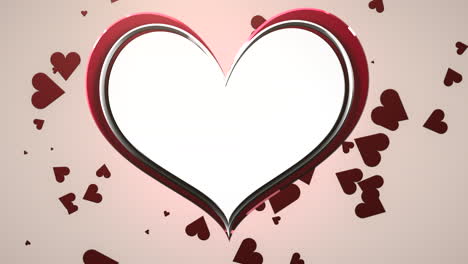 Großes-Valentinsherz-Und-Fliegende-Rote-Herzen-Auf-Rosa-Farbverlauf