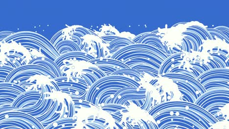 illustrazioni d'onda in stile giapponese[loop]