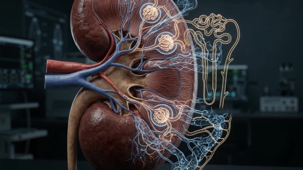 3D Medical Animation of Human Kidney Anatomy and Nephron Function