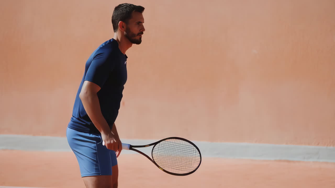 A man playing tennis
