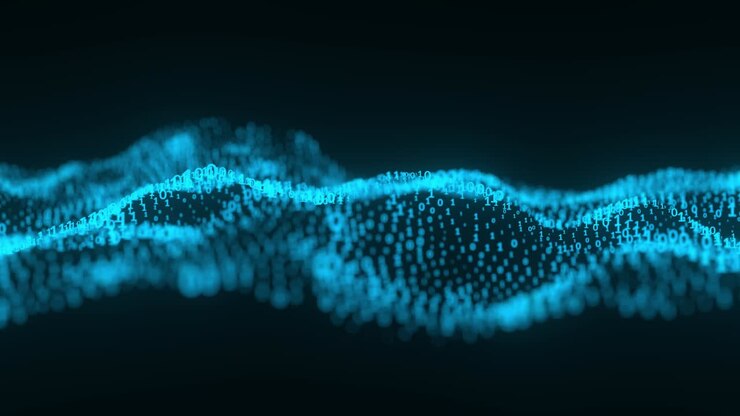 Abstract surface loop - binary numbers