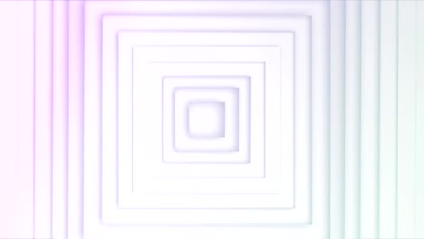 animación de cuadrados 3d que se mueven contra un fondo blanco