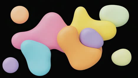 abstract colorful shapes and illuminated orbs