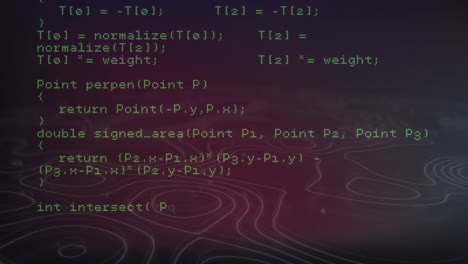 animación de formas que se mueven sobre el procesamiento de datos