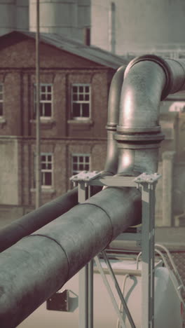 industrial pipes and building