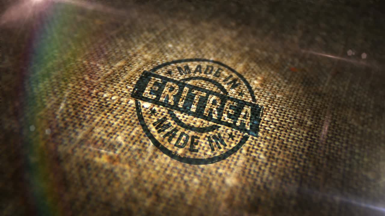 에리트레아에서 만들어진 라인 봉투에 표시 스프 루프 애니메이션