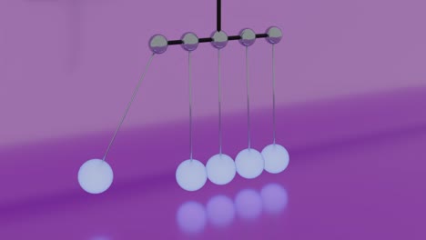 newton's cradle in motion