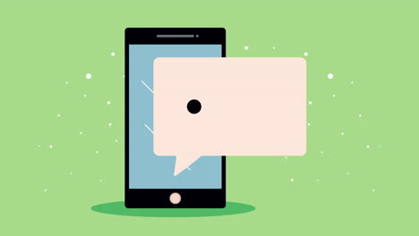 smartphone with speech bubble communication