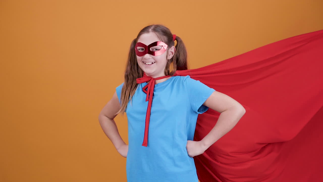 Girl Playing Superhero