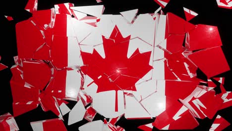 canadá colapso de la bandera del país dólar 4k