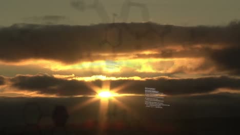 en esta imagen, vemos los hermosos colores de una puesta de sol irlandesa sobre el condado de clare.