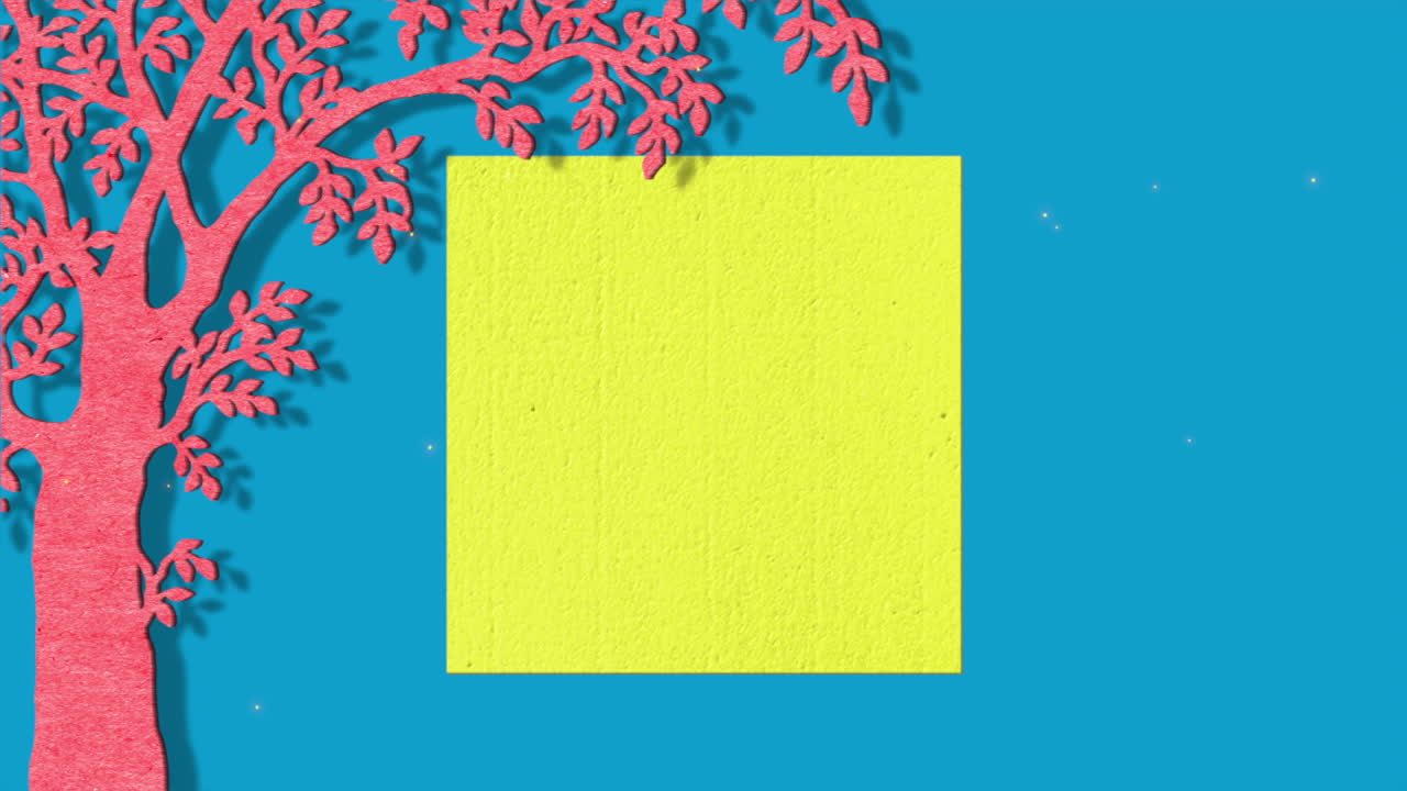 파란색 그라디엔트의 텍스트를 위한 프레임과 함께 빨간색 계통 나무