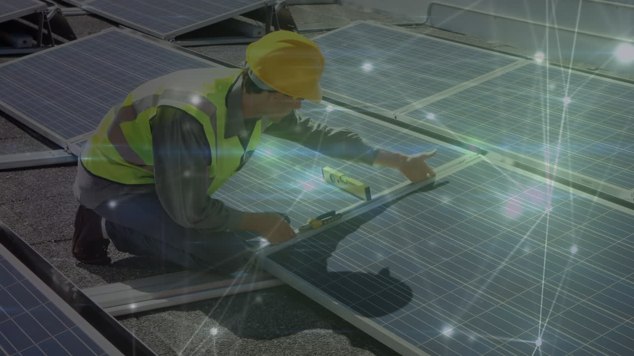 анимация сети связей между различными людьми и земным шаром