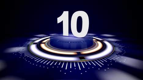 number 10, top ten numbers animation with alpha channel, rendering, background, loop