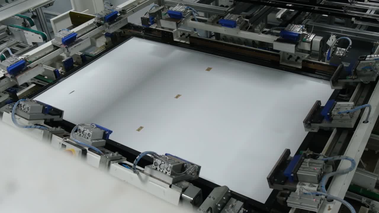 태양 전지 패널은 중국에 위치한 공장에서 제조되고 있습니다.