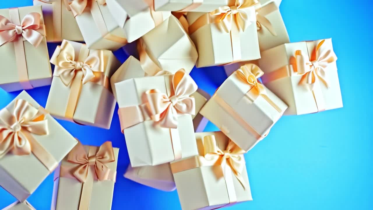 A pile of beautifully wrapped gifts