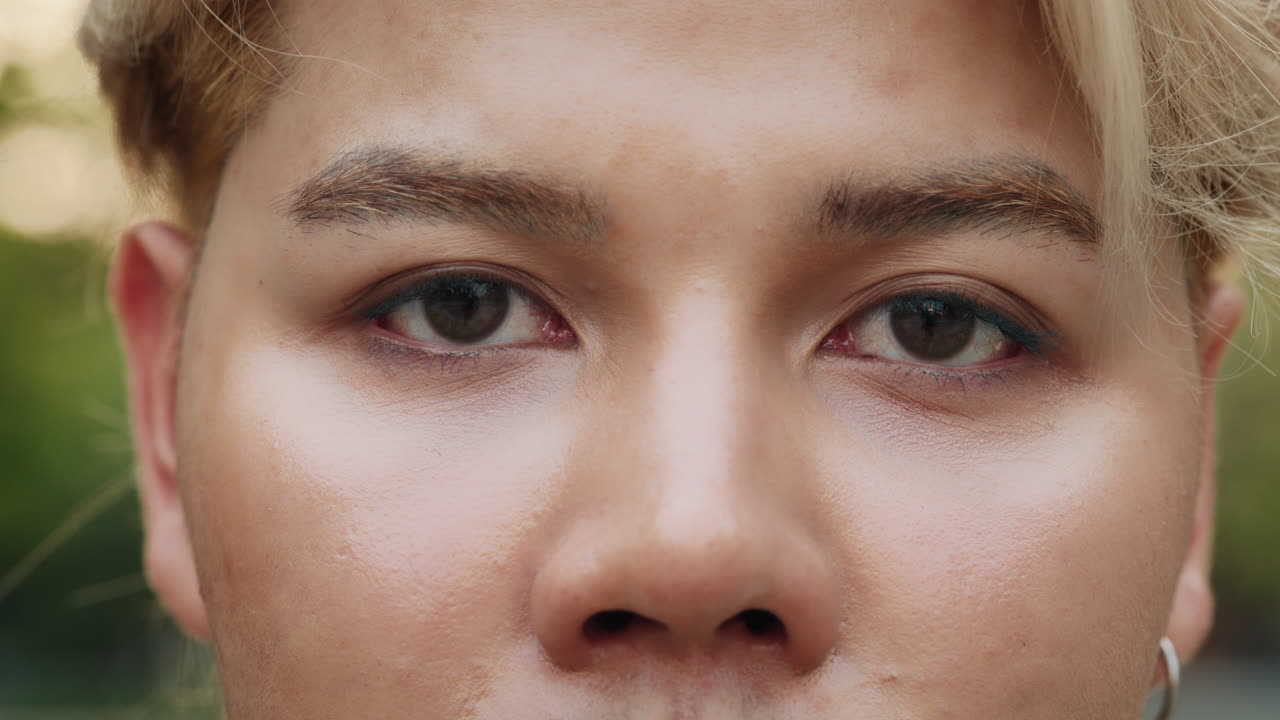 Close-up of a person's face