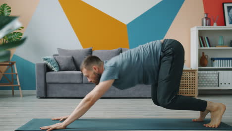 yoga and fitness exercises at home