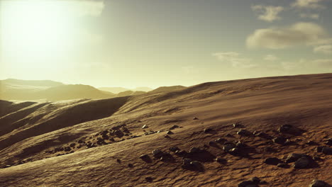 Hermosas-Dunas-De-Arena-En-El-Desierto-Del-Sahara-Al-Atardecer