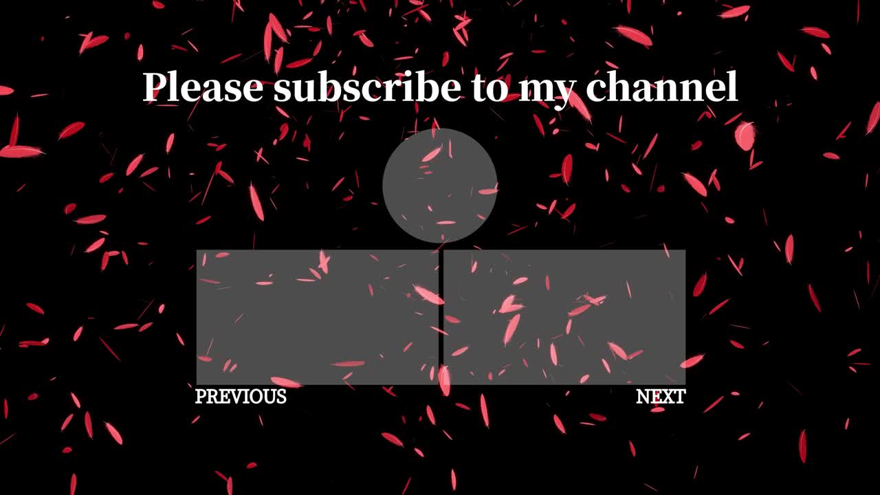 털 떨어지는 입자 끝 카드 끝 화면 모션 그래픽