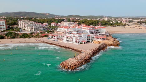 aerial 4k drone footage of el roc de sant gaietà, a scenic location