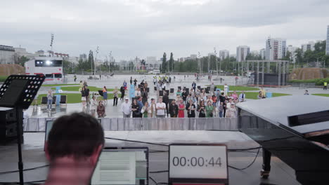 outdoor concert with large audience