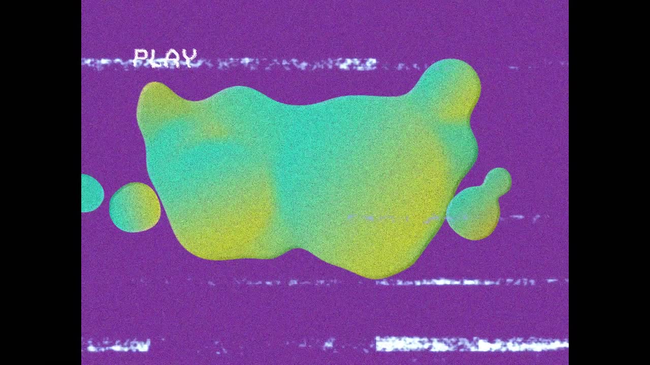 animación de parcelas coloridas sobre la pantalla con ruido