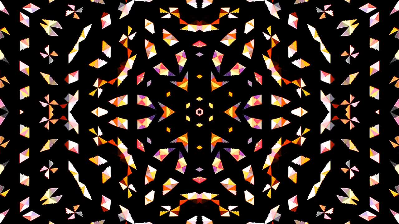 hermoso caleidoscopio abstracto que brilla, una luz radiante que regula los movimientos sutiles