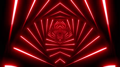 túnel de neón rojo