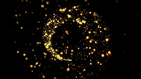 premios de fondo dorado. estrellas doradas. brillo y partículas de bokeh. bucle