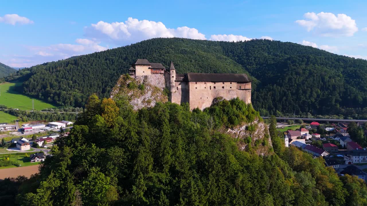 Castle on a hill surrounded by trees