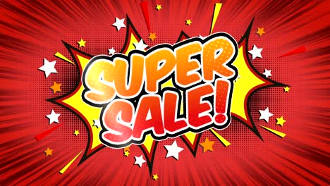 super sale - comic style text