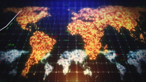 Finanzas,-Mapa-Mundial-Y-Pantalla-3d-Del-Mercado-De-Valores