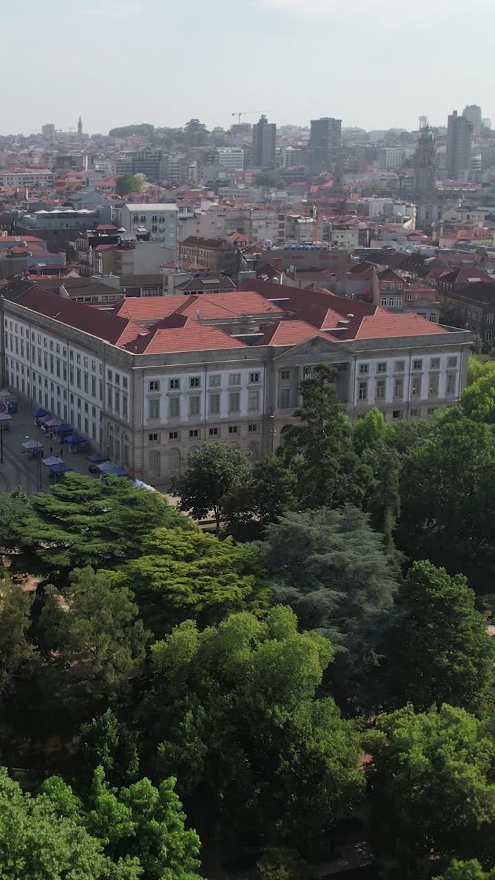 Veduta aerea verticale della città di Porto, Portogallo.