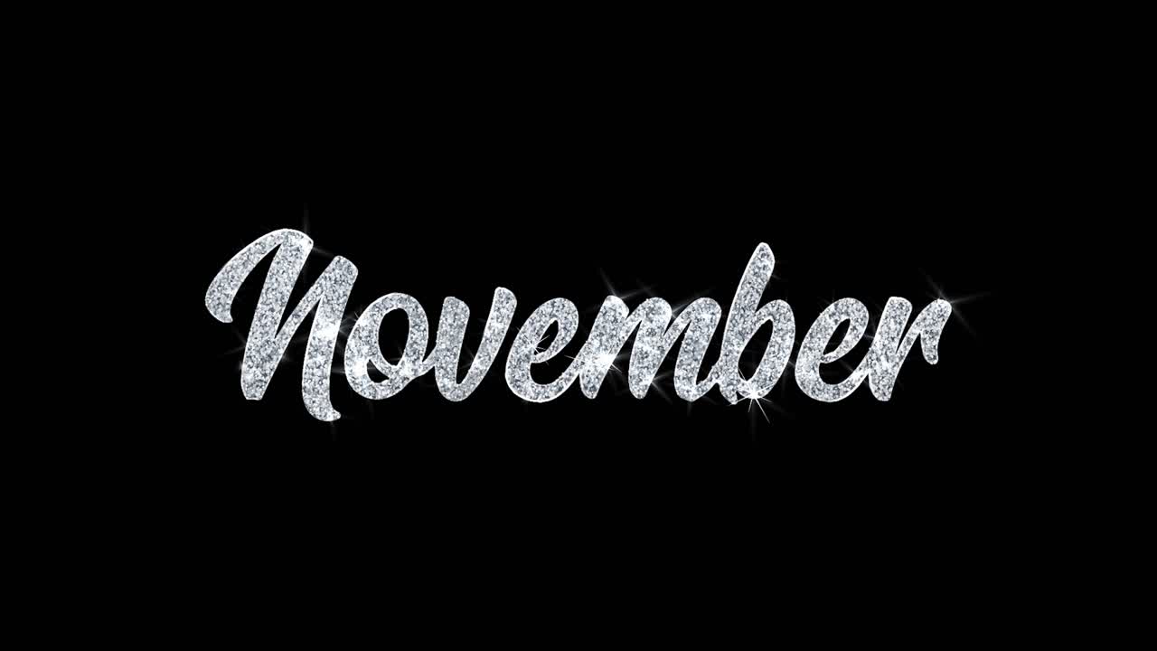November fonkelende tekstafbeelding