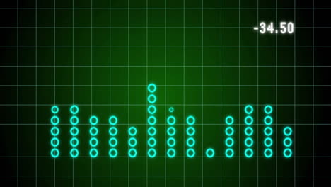 animation of financial data processing over dark background