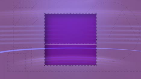 Animation-of-pen-drawing-square-on-violet-background