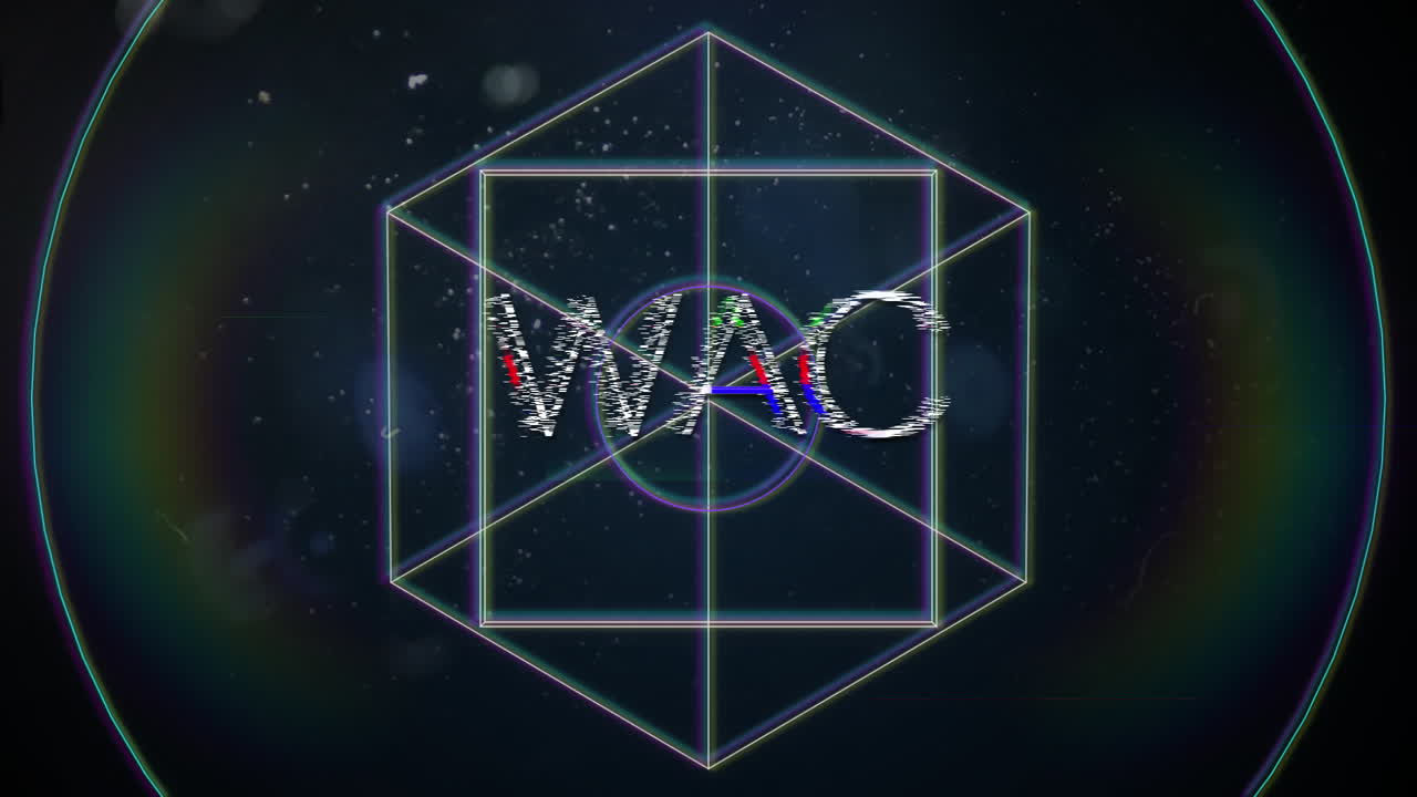 animación pantalla de videojuegos antiguos con la palabra wow escrita