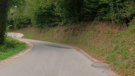 pov tiré d'une caméra traversant une belle route déserte