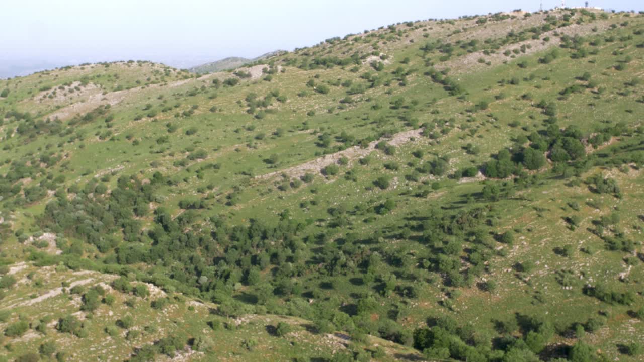 el paisaje del monte hermón, el valle de arar y el bosque, israel
