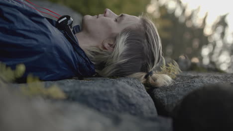 young man relaxing outdoors