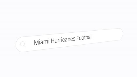 Typing-Miami-Hurricanes-Football-In-The-Search-Engine